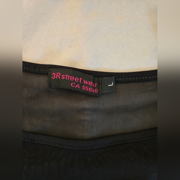 3RStreetwear | Striped Black and White Maxi Dress, Size L - Picture 7 of 8